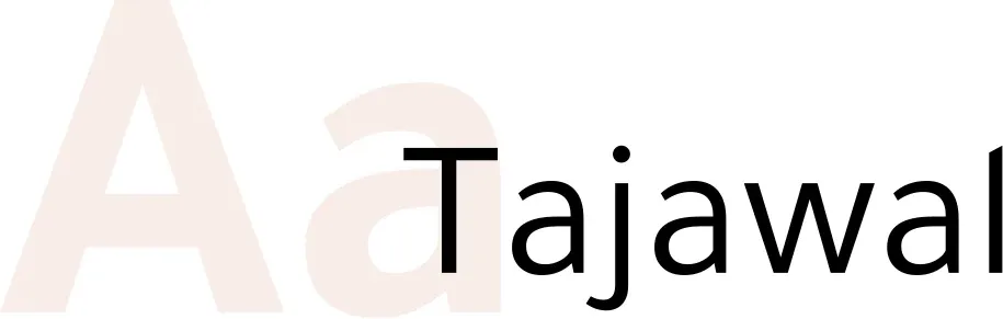 The word Tajawal set in the typeface.